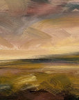 AnalEvening Falls Original Oil On Paper Landscape Painting Detail 1