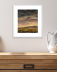 Evening Falls Original Oil On Paper Landscape Painting In Room Setting 2