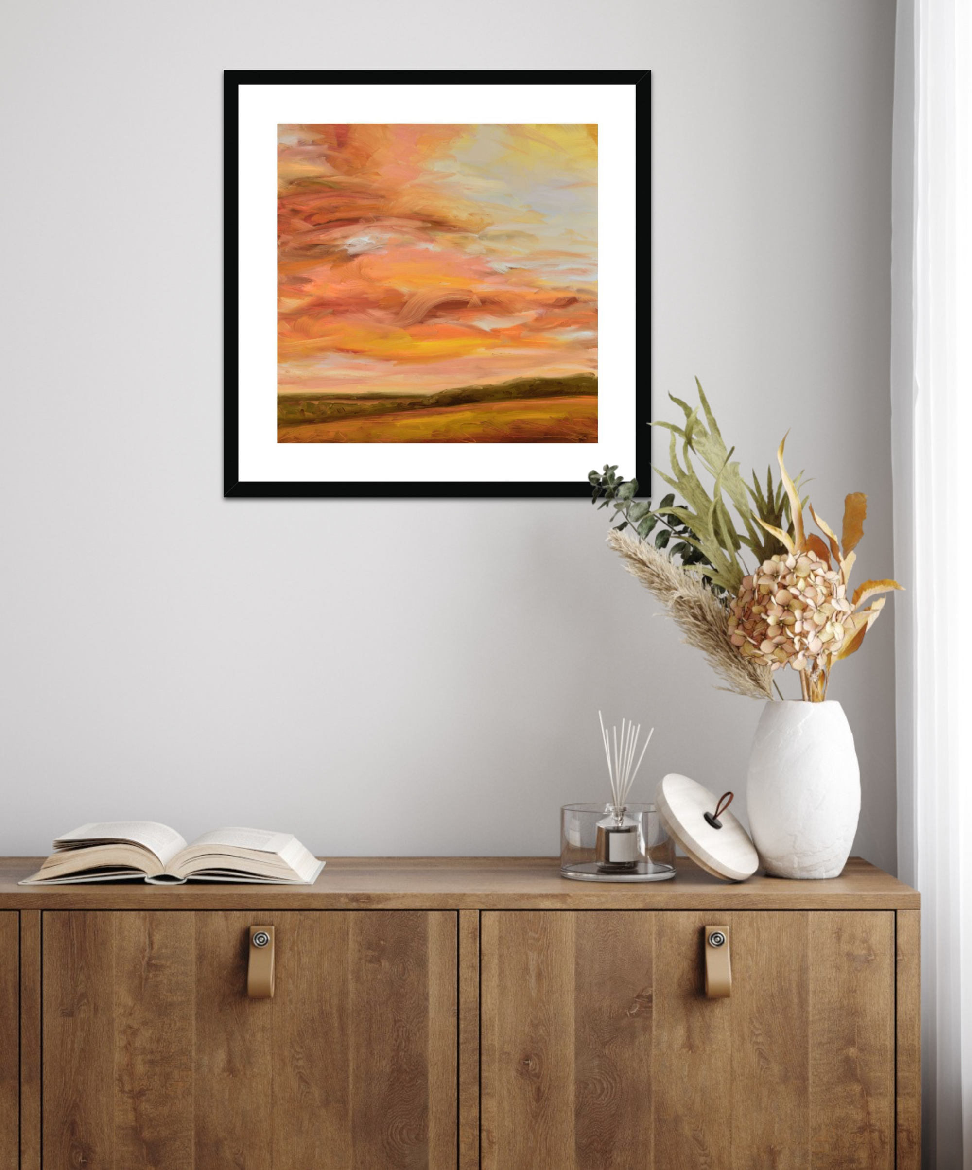 20x20_Glowing_In_Black_Frame_In_Room