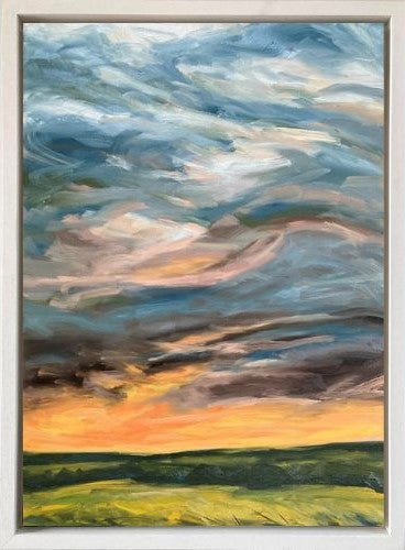 Afterglow Original Oil Landscape Painting In Frame