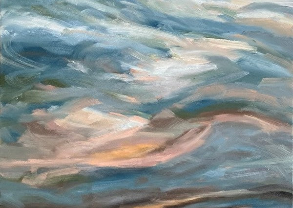 Afterglow Original Oil Landscape Painting Detail 2