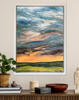 Afterglow Original Oil Landscape Painting In Room Setting2
