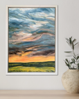 Afterglow Original Oil Landscape Painting In Room Setting 3