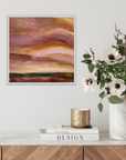 Autumn Glow Original Oil Landscape Painting In Room Setting 1