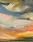 Blazing Light Original Oil On Paper Landscape Painting Detail 1