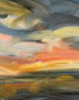 Blazing Light Original Oil On Paper Landscape Painting