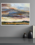 Blustery Day In Autumn Original Oil Landscape Painting In Room Setting 3