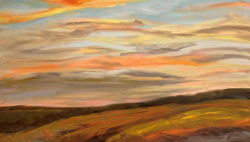 Burning Bright Original Oil Landscape Painting Detail 2