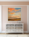 Burning Bright Original Oil Landscape Painting In Room Setting 1