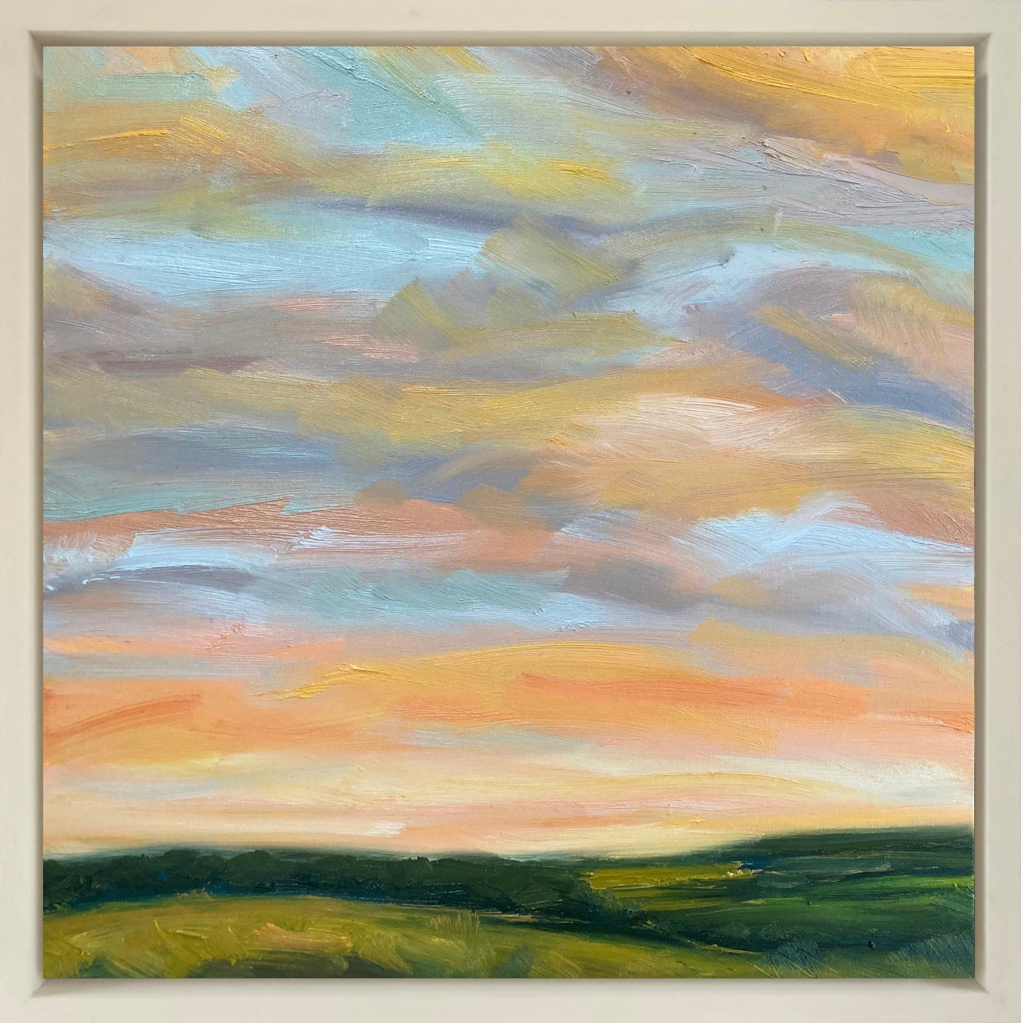 CandyClouds Original Oil Landscape Painting In Frame