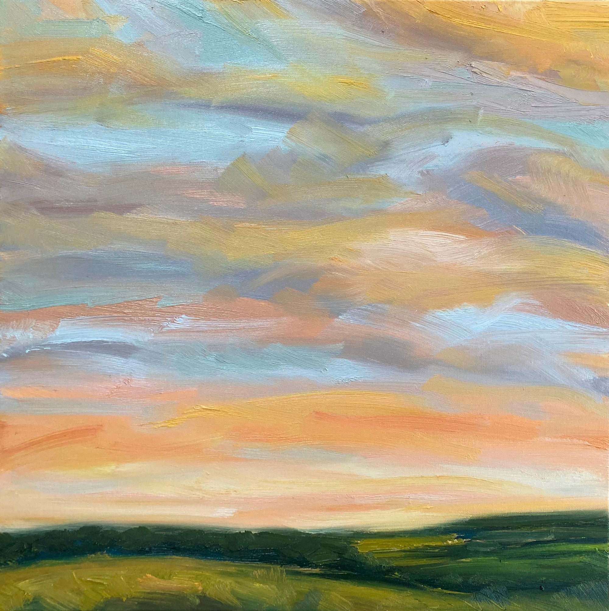 Candy Clouds Original Oil Landscape Painting