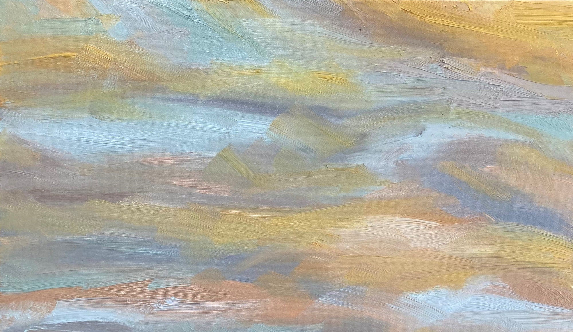 Candy Clouds Original Oil Landscape Painting Detail 2