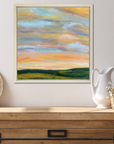 Candy Clouds Original Oil Landscape Painting In Room Setting 1