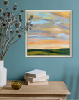Candy Clouds Original Oil Landscape Painting In Room Setting 2