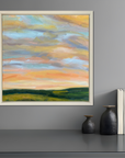 Candy Clouds Original Oil Landscape Painting In Room Setting 3