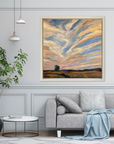 Dreaming Original Oil Landscape Painting In Room Setting 1