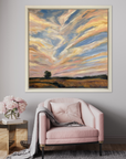 Dreaming Original Oil Landscape Painting In Room Setting 3