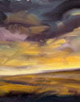 Embers Original Oil On Paper Landscape Painting