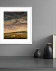 Evening Falls Original Oil On Paper Landscape Painting In Room Setting 2