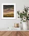 Evening Falls Original Oil On Paper Landscape Painting In Room Setting 3