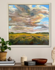 Feel The Breeze Original Oil Landscape Painting In Room Setting 1
