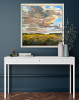 Feel The Breeze Original Oil Landscape Painting In Room Setting 3