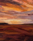 Fiery Light Original Oil Landscape Painting Detail 1