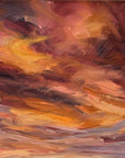 Fiery Light Original Oil Landscape Painting Detail 2