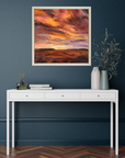 Fiery Light Original Oil Landscape Painting In Room Setting 1