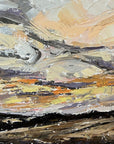 Gentle Light Original Oil Landscape Palette Knife Painting Detail 1