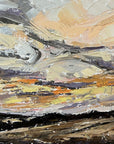 Gentle Light Original Oil Landscape Palette Knife Painting Detail 1
