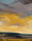 Glowing Light Original Oil On Paper Landscape Painting Detail 1
