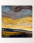 Glowing Light Original Oil On Paper Landscape Painting In Mount