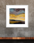 Glowing Light Original Oil On Paper Landscape Painting In Room Setting 2