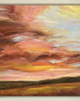 Glowing Original Landscape Oil Painting In Frame