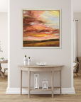Glowing Original Oil Landscape Painting In Room Setting1