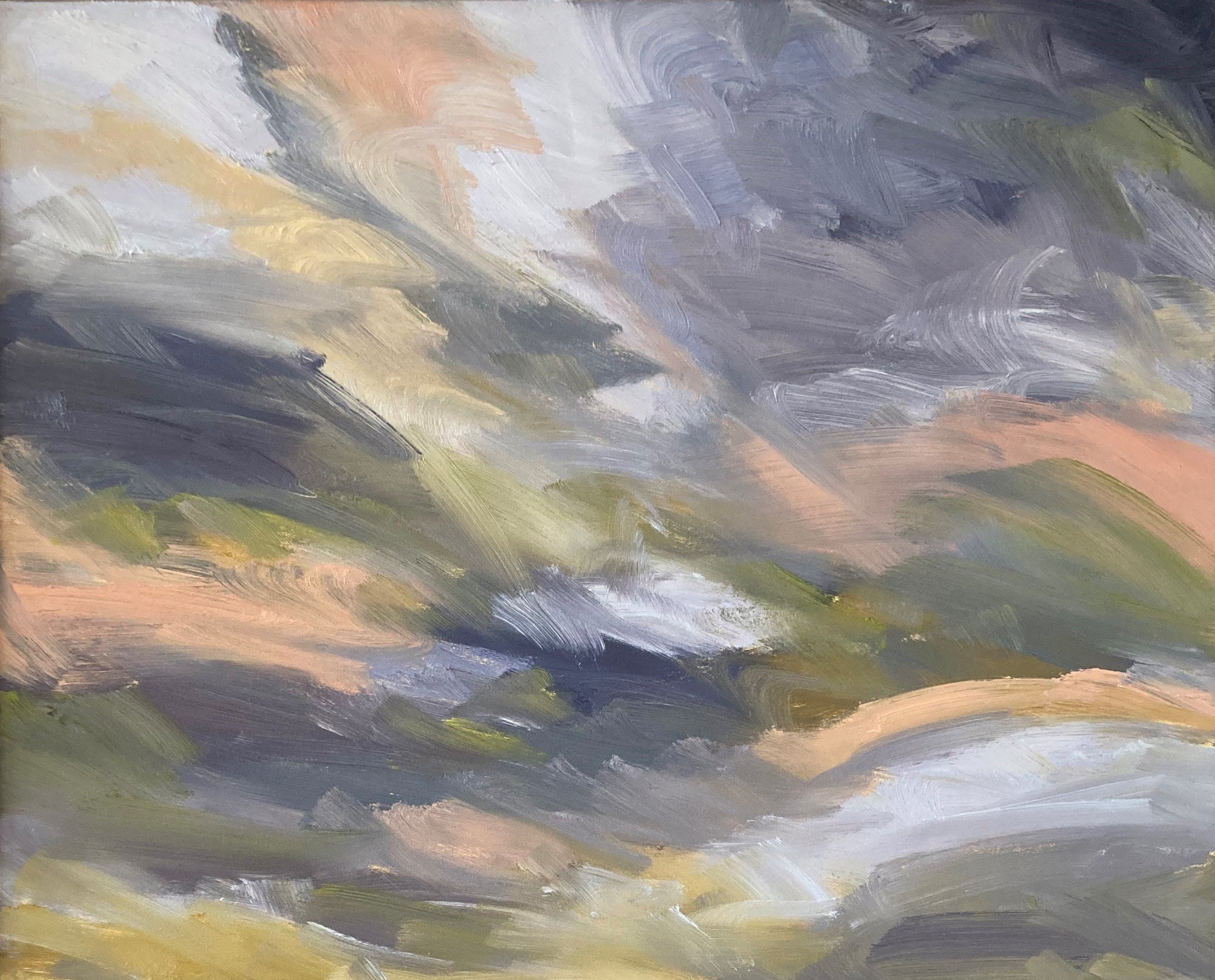 Golden Evening Original Oil Landscape Painting Detail 2