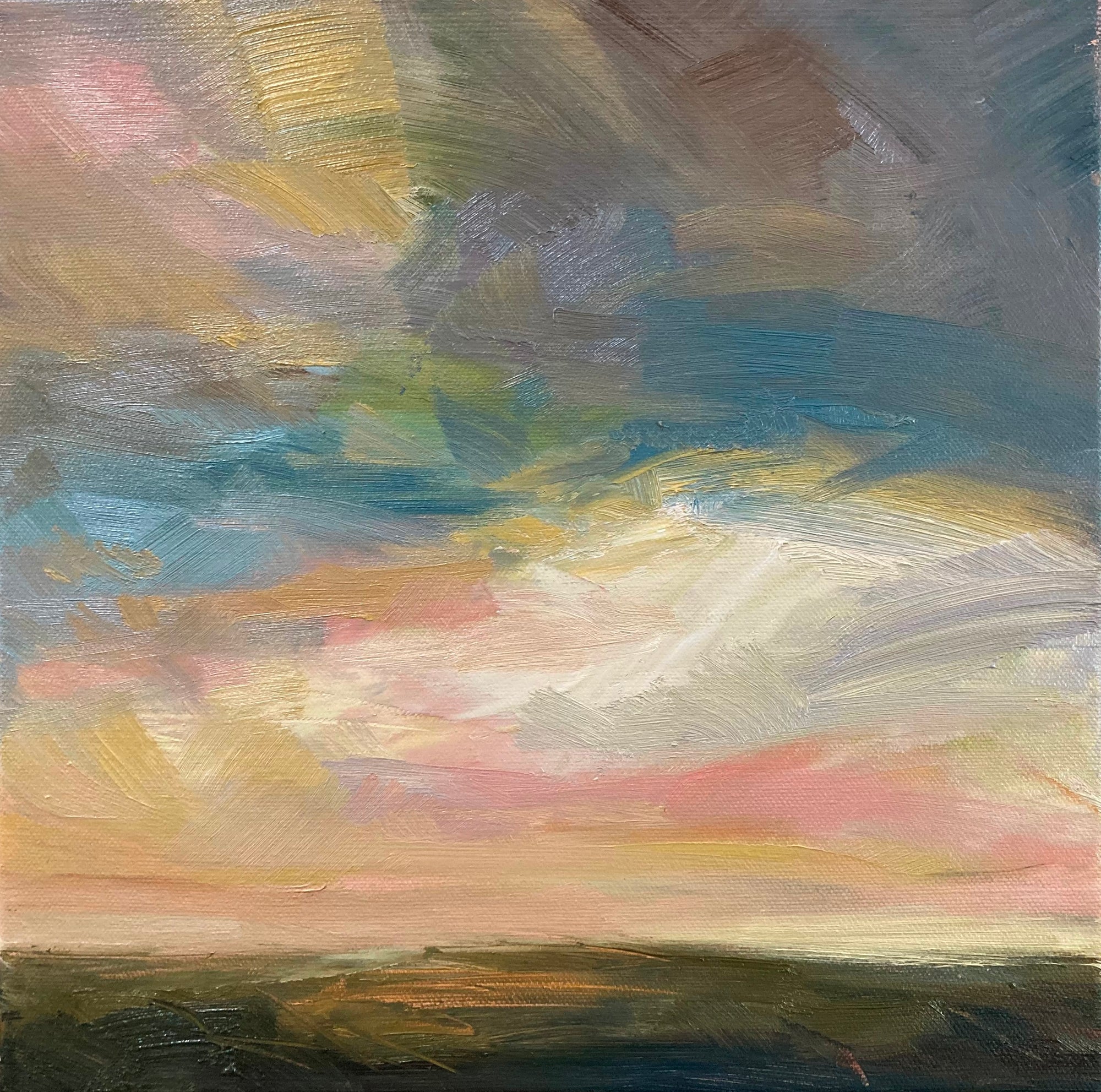 Golden Hour Original Oil Landscape Painting