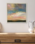Golden Hour Original Oil Landscape Painting In Room Setting 1