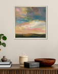 Golden Hour Original Oil Landscape Painting In Room Setting 2