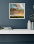 Golden Hour Original Oil Landscape Painting In Room Setting 3