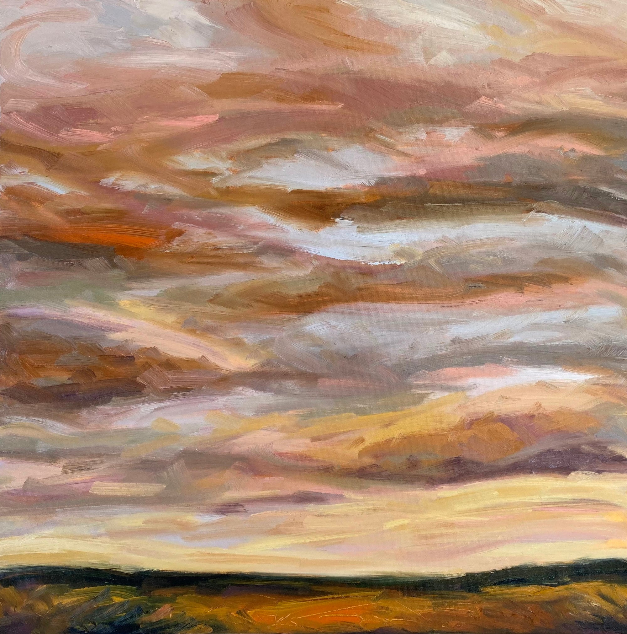 Golden Light Original Oil Landscape Painting