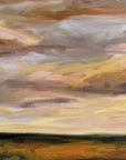 Golden Light Original Oil Landscape Painting Detail 1