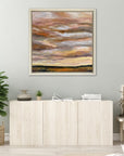 Golden Light Original Oil Landscape Painting In Room Setting 1