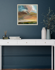 Golden Light Original Oil Landscape Painting In Room Setting 2