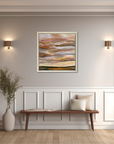 Golden Light Original Oil Landscape Painting In Room Setting 3