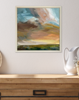 Golden Light Original Oil Landscape Painting In Room Setting 3