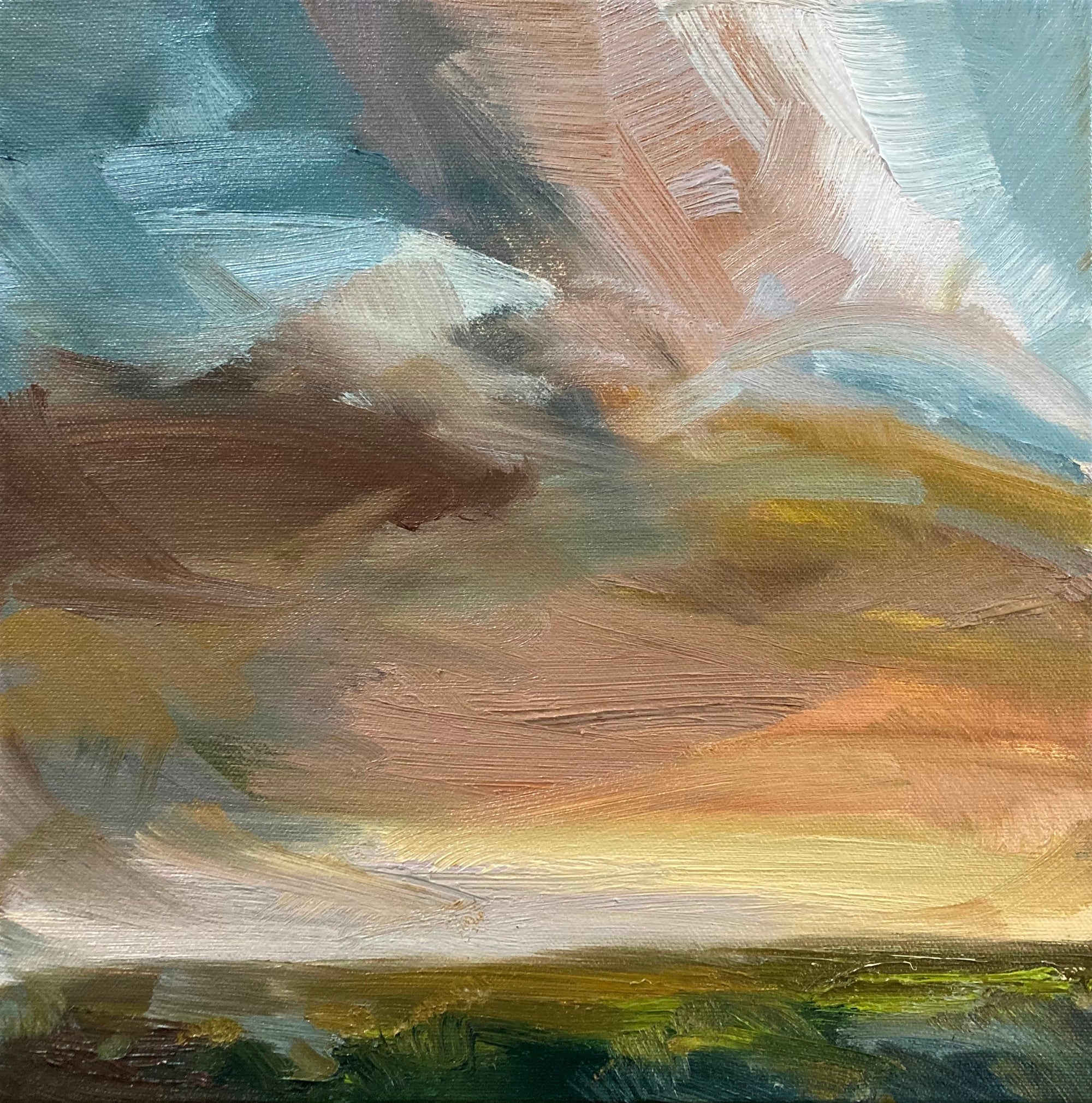 Golden Light Original Oil Landscape Painting