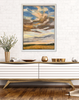 Golden Original Oil Landcape Painting In Room 1