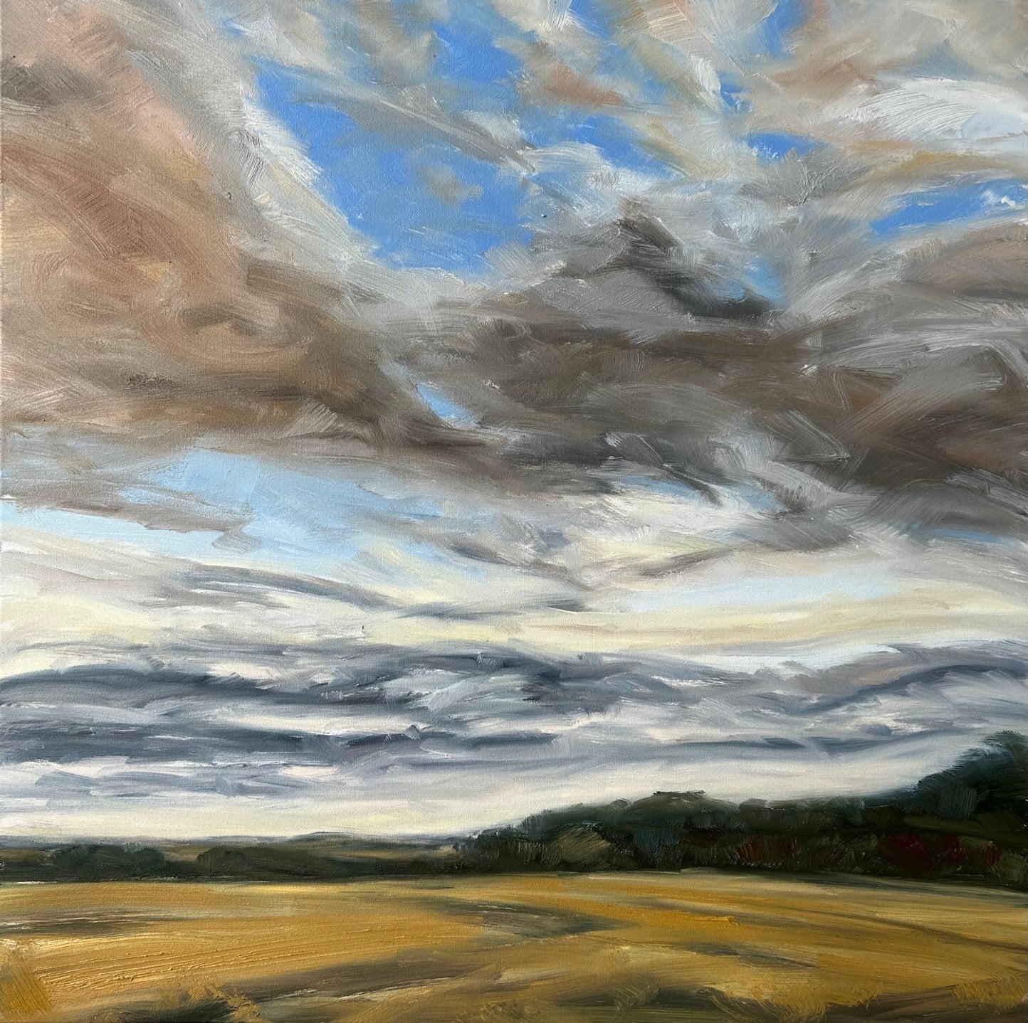 AnaHarvest Days Original Oil Landscape Painting